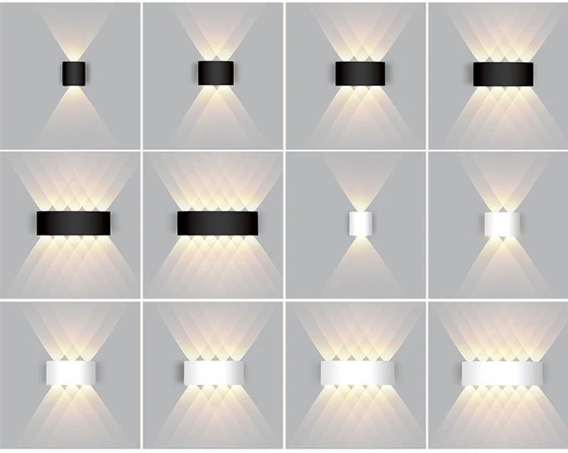 Aluminium binnenwandlamp, waterdichte IP65 LED-wandlamp, buitenverlichting voor in de tuin, slaapkamer, woonkamer, loft, decoratie, trapverlichting