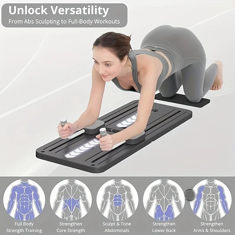 Buikspieroefenbord Fitnessbord Been- en armtoner Multifunctionele Pilates Reformer Set Fitnessapparatuur voor thuis