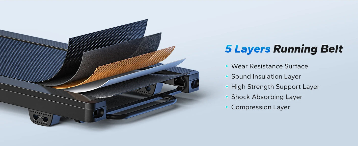 Walking Pad T14 Quiet Under Desk Treadmills Home Gym Portable Walking Treadmill with Magnetic Remote Control LED Display
