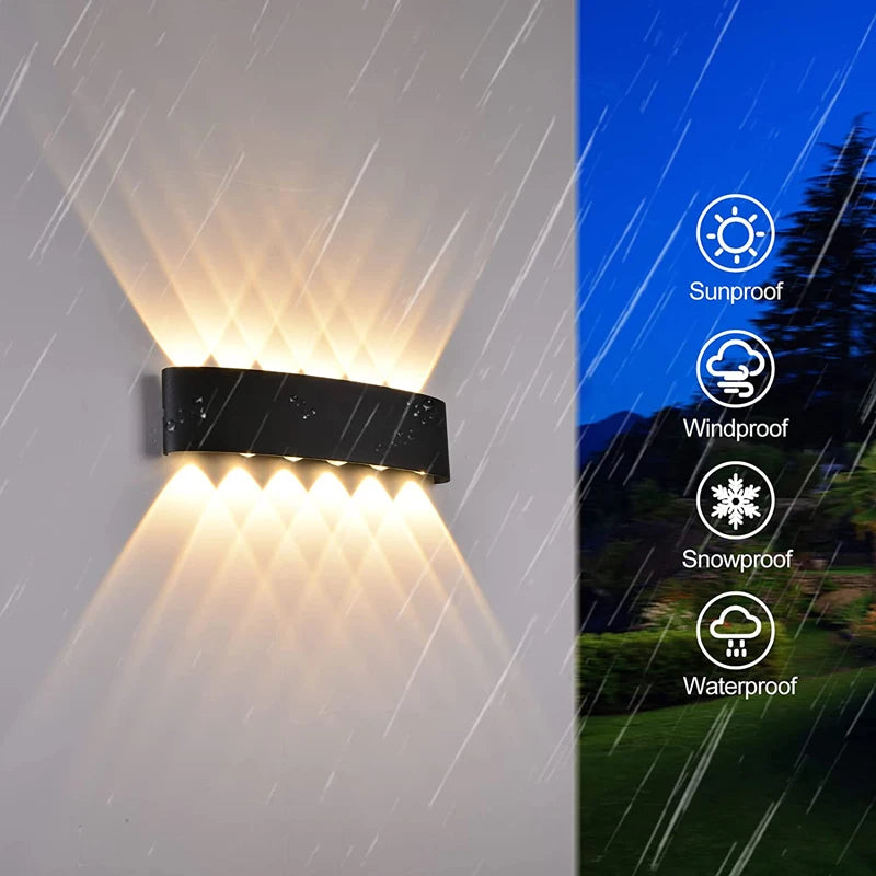 Aluminium LED wandlamp waterdicht IP65 buitenverlichting voor in de tuin 8W 12W binnenwandlamp voor slaapkamer woonkamer trapverlichting