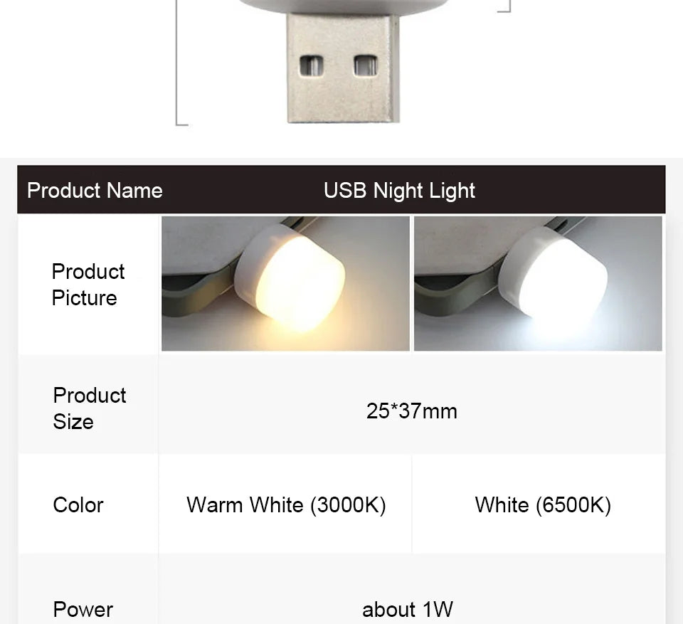USB Light Plug In Lamp LED USB Book Light Eye Protection Reading Light Desk Lamps For Power Bank PC Laptop Notebook Night Light