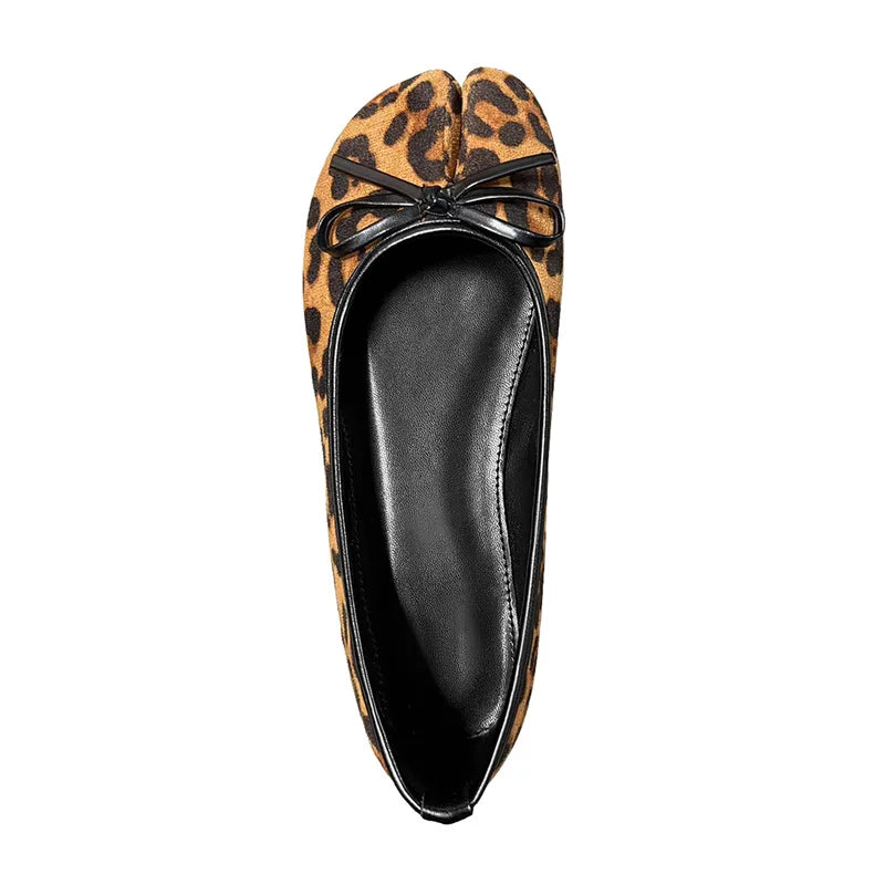 Womene Split Toe Flats Ballet Strap Retro Elegant Big Size Spring Autumn Comfortable Daily Slip On Loafers