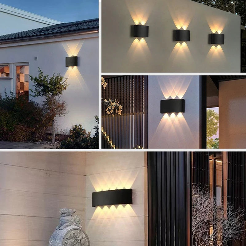 Aluminium LED wandlamp waterdicht IP65 buitenverlichting voor in de tuin 8W 12W binnenwandlamp voor slaapkamer woonkamer trapverlichting
