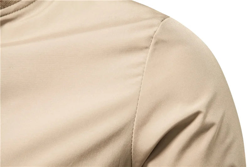 Solid Colour Bomber Jacket Men's Casual Slim Fit Baseball Jackets Autumn Fashion High Quality Jackets for Men