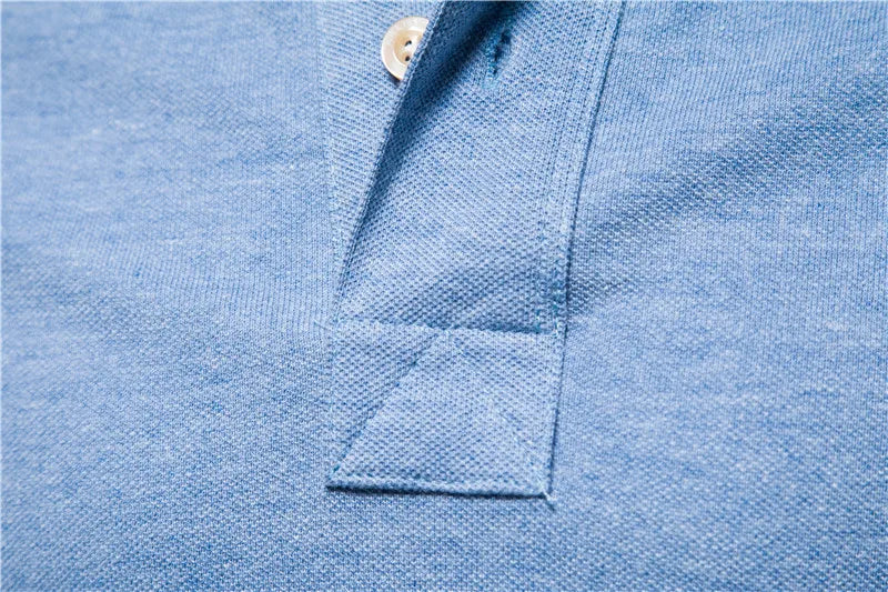 Men's Cotton Polos Solid Colour Classic Polo Shirt Men Short Sleeve Top Quality Casual, Business, & Social Polo Shirt