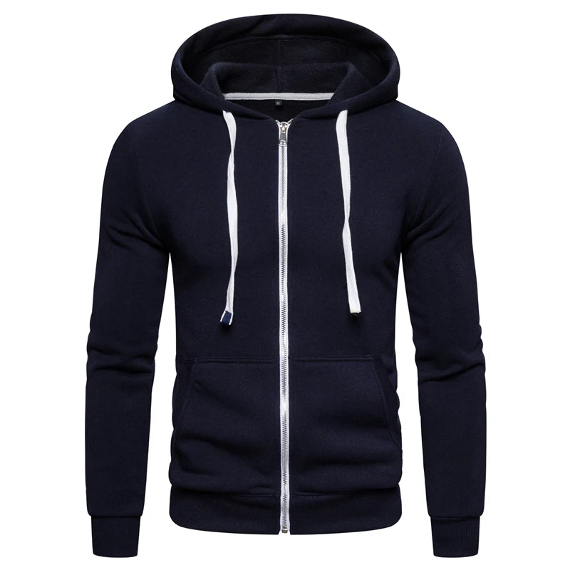 2021 neue Herbst Winter Baumwolle Hoodied Herren Sweatshirts Solide Hoody Fleece Dicken Hoodies Männer Sportswear Zipper Sweatshirts Männer