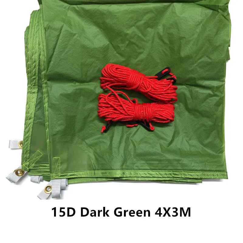 FLAME'S CREED 3*3M 4*3M 5*3M 15D Nylon Silicone Coating High Quality Outdoor Caming Tent Tarp