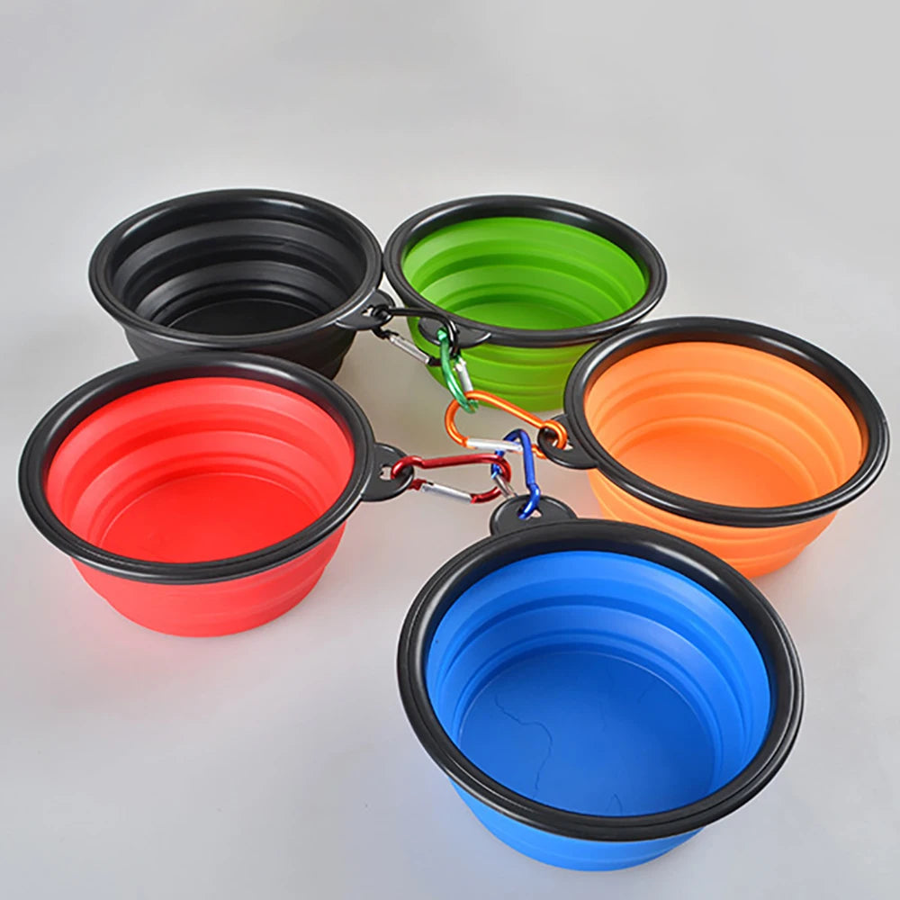 350/1000ml Grote opvouwbare siliconen voerbak voor buiten, draagbare waterbak voor honden, puppyvoer, opvouwbare voerbak voor huisdieren, speelgoed
