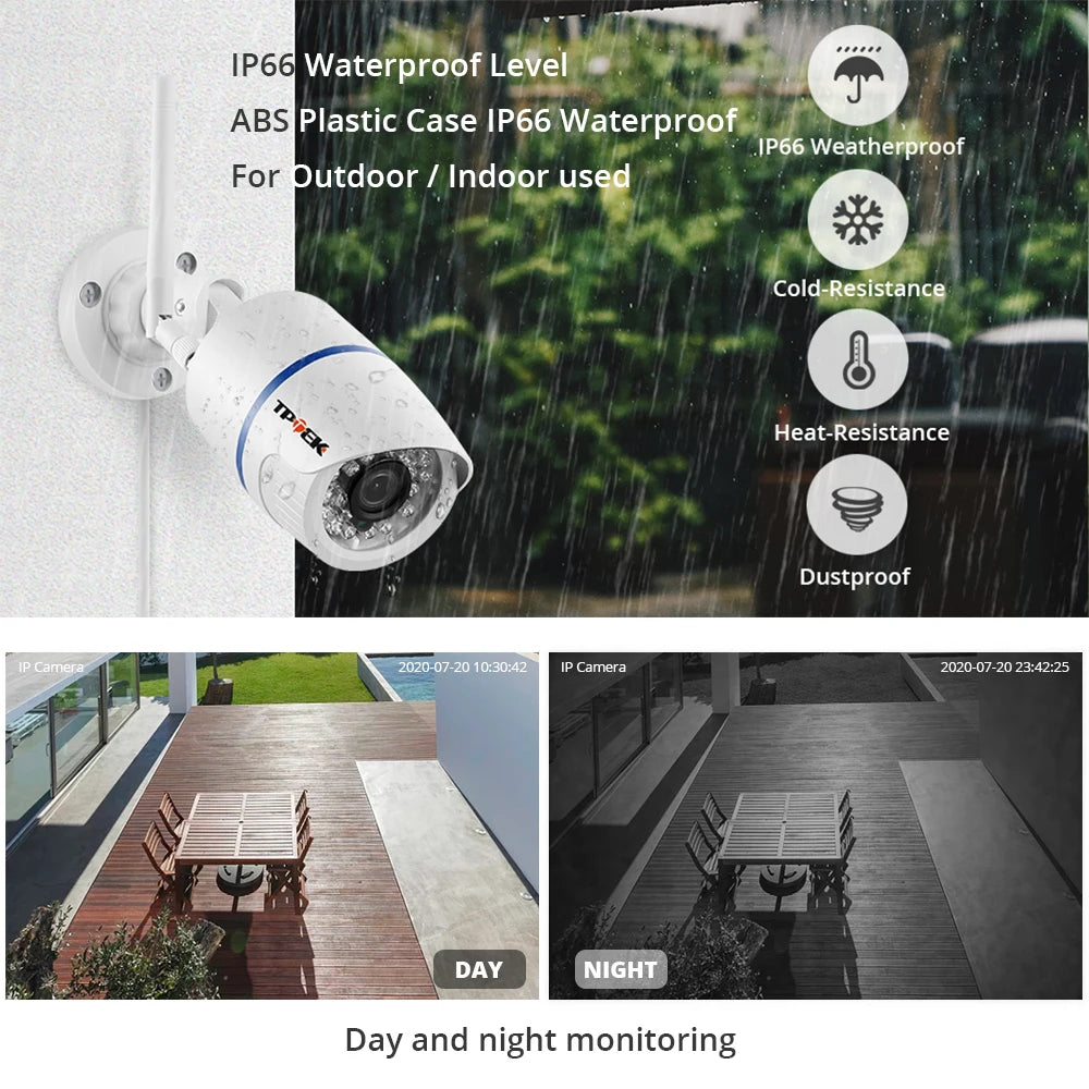 4MP 1080P IP-camera Buiten WiFi Beveiligingscamera voor Thuis Draadloze Bewaking Wi-Fi Bullet Waterdichte IP Video HD Camera CamHi Cam