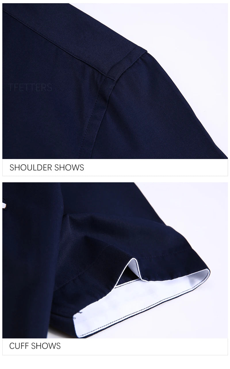 Summer Business Shirt Men Short Sleeves Button Up Shirt Turn-down Collar Casual Shirts Men's Clothing Plus Size 5XL