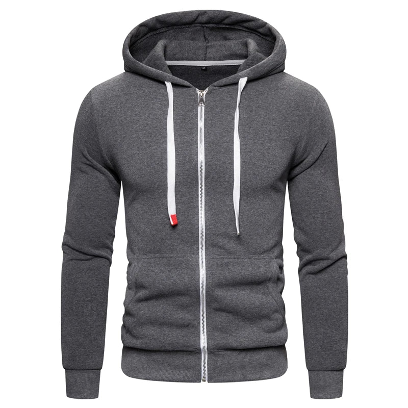 2021 neue Herbst Winter Baumwolle Hoodied Herren Sweatshirts Solide Hoody Fleece Dicken Hoodies Männer Sportswear Zipper Sweatshirts Männer
