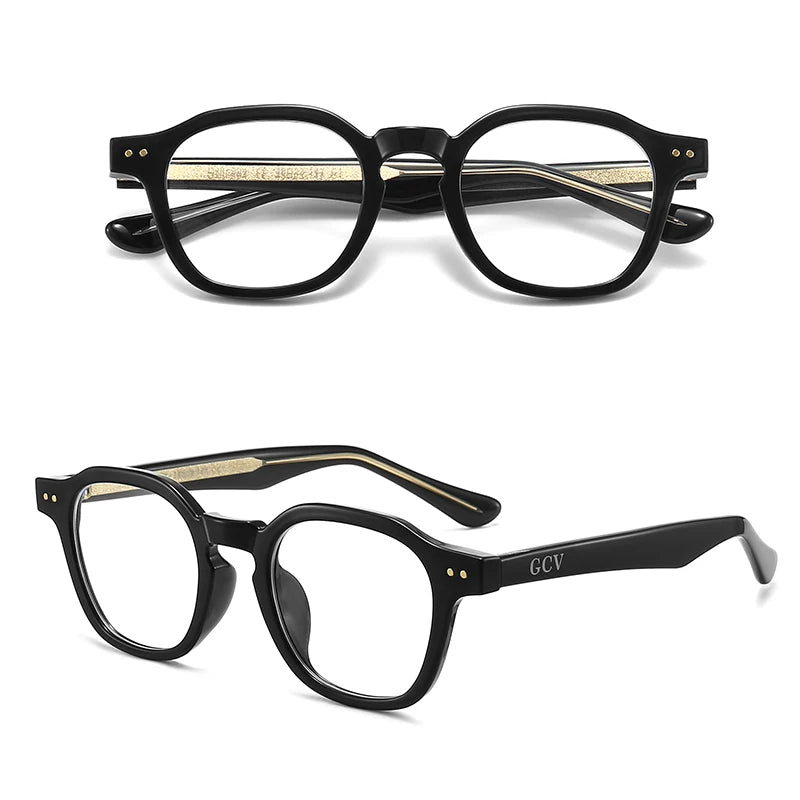 Unisex Acetate Blue Light Blocking Glasses round Transparent Eyeglass Frame Computer Goggles for Men Women Blue Blocking Glasses 2022