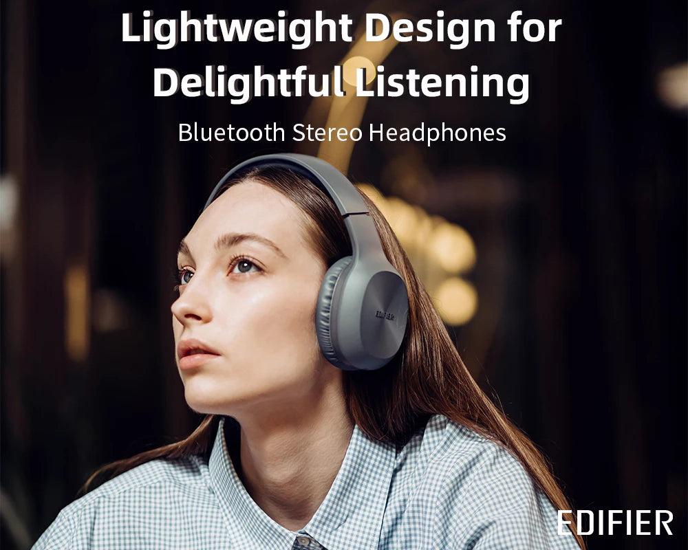 Edifier W600BT Wireless Headphone Bluetooth 5.1 Headset, 30H playback, Clear Voice Microphone, Lightweight, Ergonomic Design