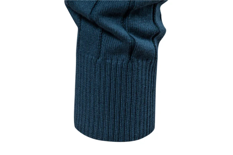 Men's Argyle Solid Colour Cardigan Casual Quality Zipper Cotton Winter Sweaters Basic Cardigans for Men