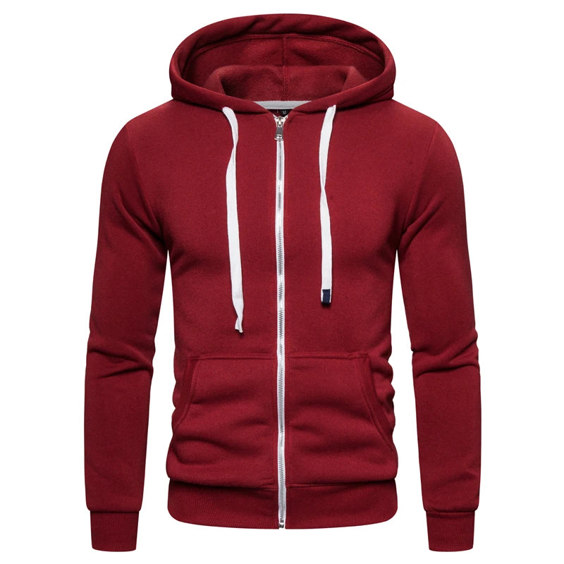 2021 neue Herbst Winter Baumwolle Hoodied Herren Sweatshirts Solide Hoody Fleece Dicken Hoodies Männer Sportswear Zipper Sweatshirts Männer