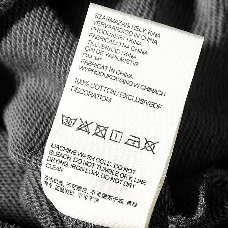 Herfst- en winterhoodies van puur katoenen badstof met borduursel, herenmode, eenvoudige, gewassen ronde hals, casual sweatshirts