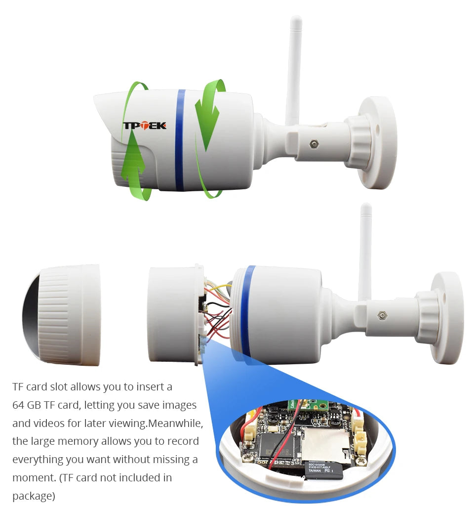 4MP 1080P IP-camera Buiten WiFi Beveiligingscamera voor Thuis Draadloze Bewaking Wi-Fi Bullet Waterdichte IP Video HD Camera CamHi Cam