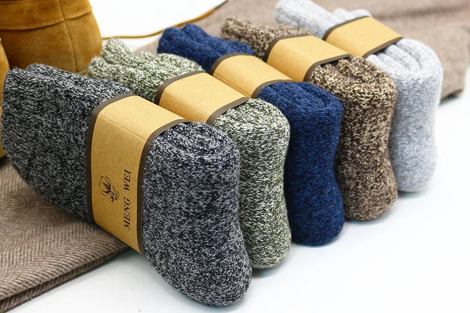 3/5 paar wintersokken van merinowol voor heren, superdik, warm en van hoge kwaliteit, Harajuku, retro, casual, antivries, kasjmiersokken voor heren