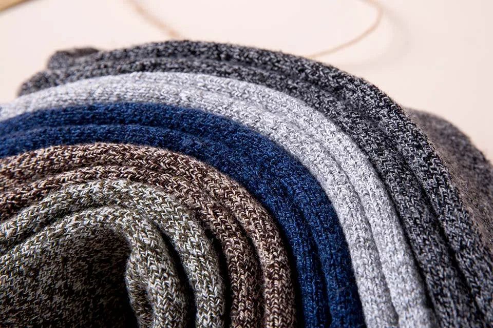 5 Paar Wintersocken aus Merinowolle für Herren, superdick, warm, hochwertig, Harajuku, Retro, Schnee, lässig, Frostschutzsocken