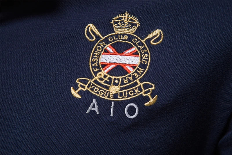 100% katoenen poloshirt met badge-borduurwerk voor heren, korte mouwen, patchwork herenpolo's, zomerkleding van kwaliteitsmerken voor heren