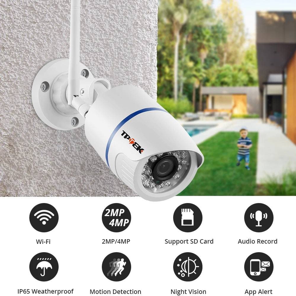 4MP 1080P IP-camera Buiten WiFi Beveiligingscamera voor Thuis Draadloze Bewaking Wi-Fi Bullet Waterdichte IP Video HD Camera CamHi Cam