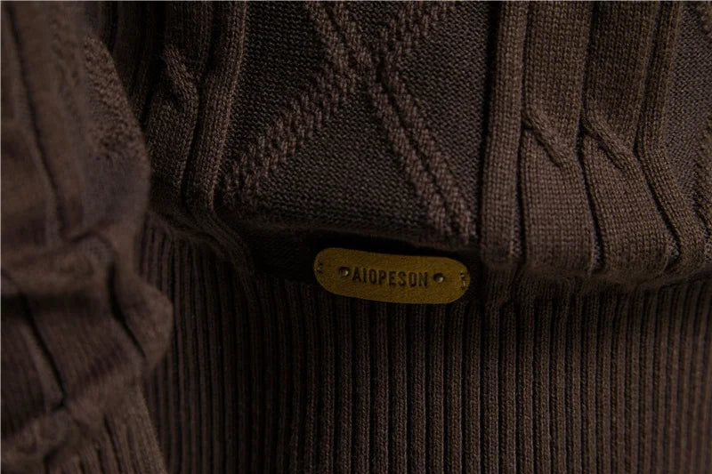 Cotton Argyle Cardigan Men Casual Single Breasted Solid Colour Business Men's Cardigans New Winter Fashion Sweater Man