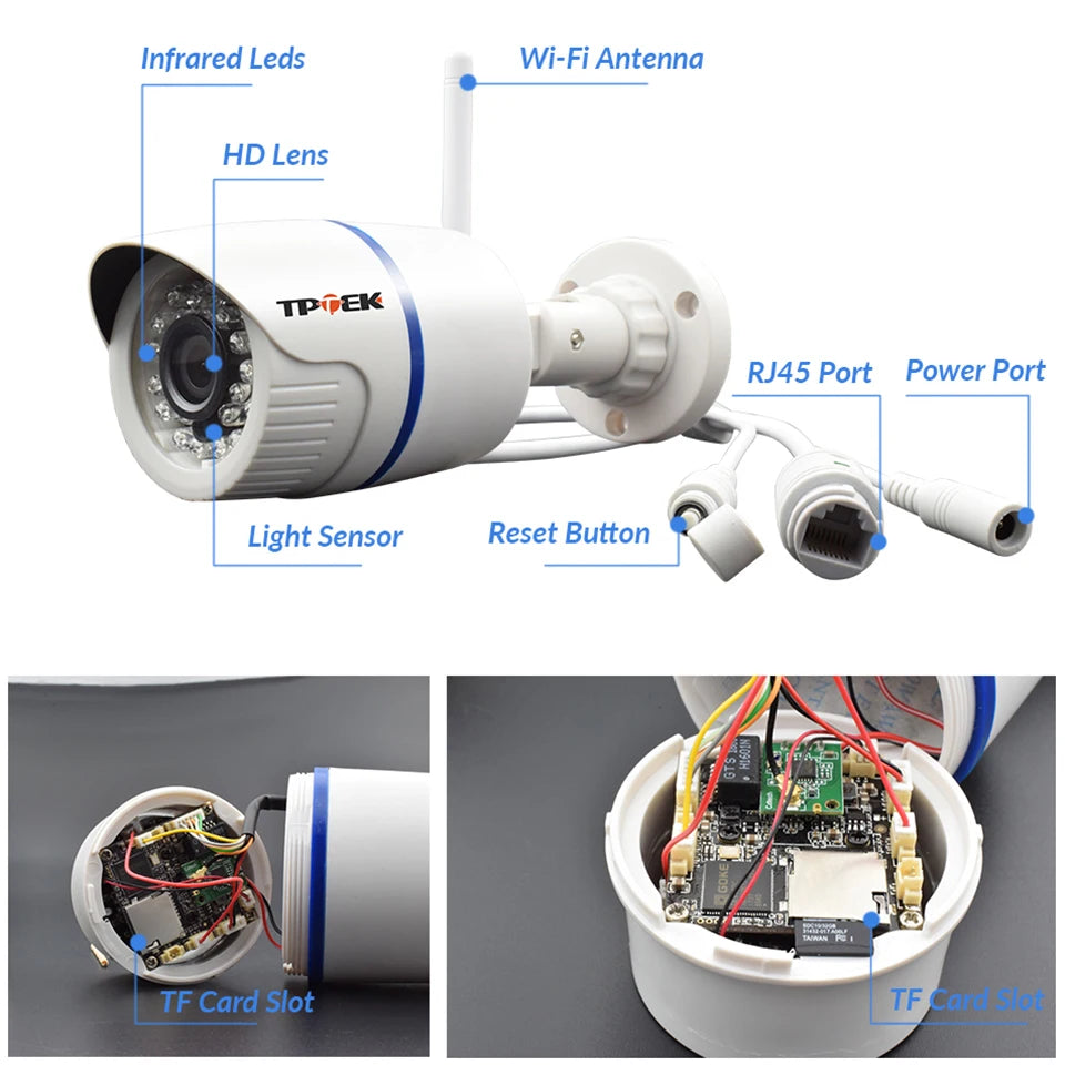 4MP 1080P IP-camera Buiten WiFi Beveiligingscamera voor Thuis Draadloze Bewaking Wi-Fi Bullet Waterdichte IP Video HD Camera CamHi Cam