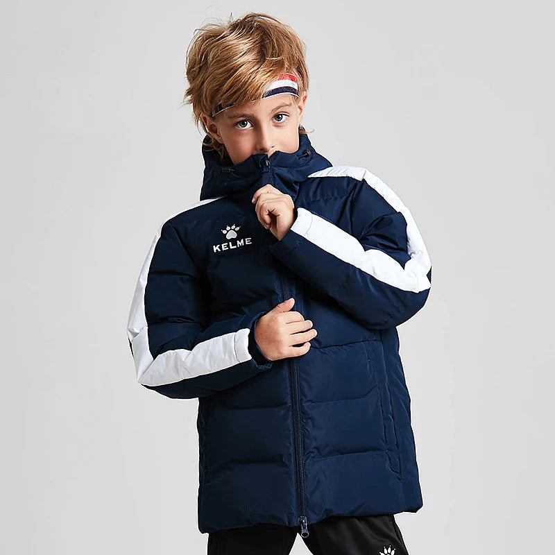 Kids Cotton Clothing Winter Long Jacket Sports Hooded Outwear Baby Children Windproof Warm Outdoor Cotton Coat 3883405