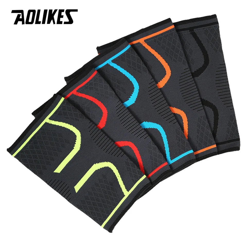 1 STUKS Fitness Hardlopen Fietsen Knie Ondersteuning Braces Elastische Nylon Sport Compressie Kniebeschermer Mouw voor Basketbal Volleybal
