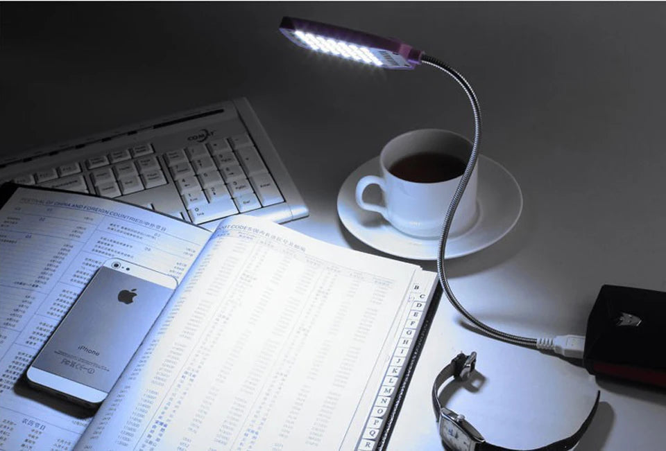 28 leds Book Reading Lamp Flexible USB Night Light for Laptop Notebook Computer Desktop No Flicker Eyesight Protection Light