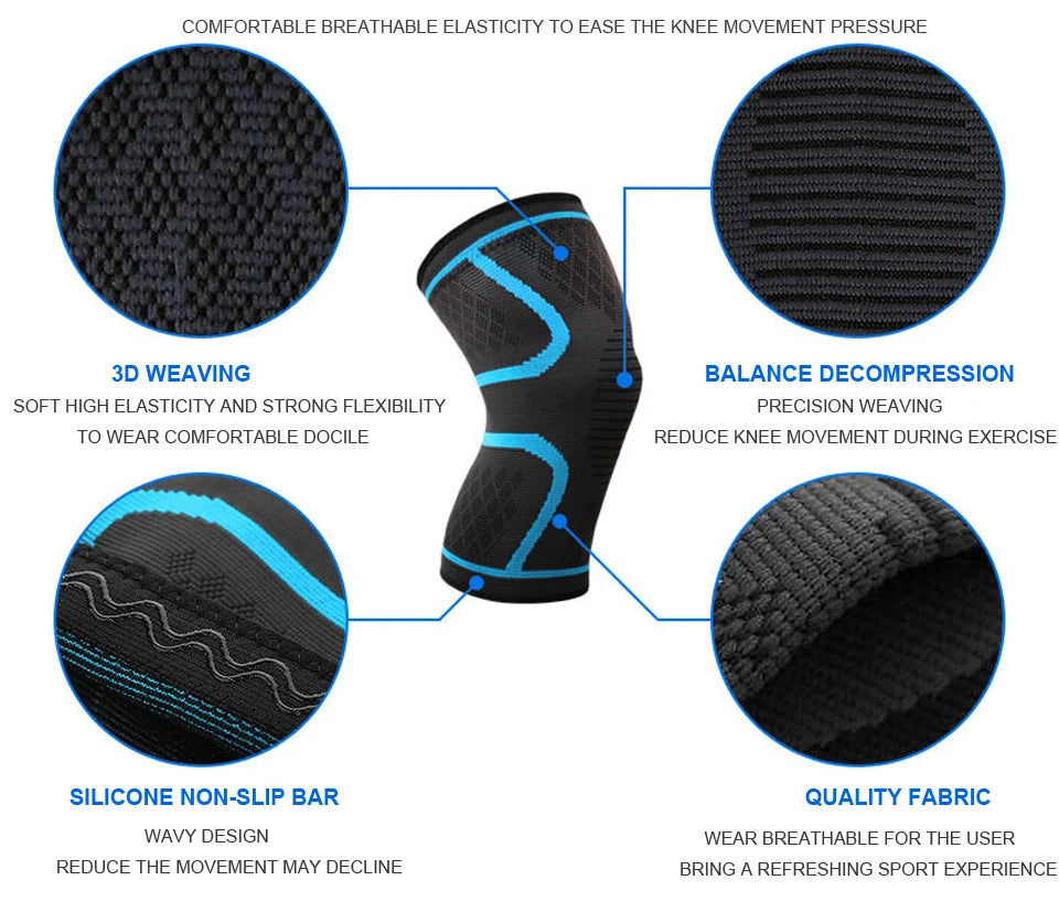 1 STUKS Fitness Hardlopen Fietsen Knie Ondersteuning Braces Elastische Nylon Sport Compressie Kniebeschermer Mouw voor Basketbal Volleybal