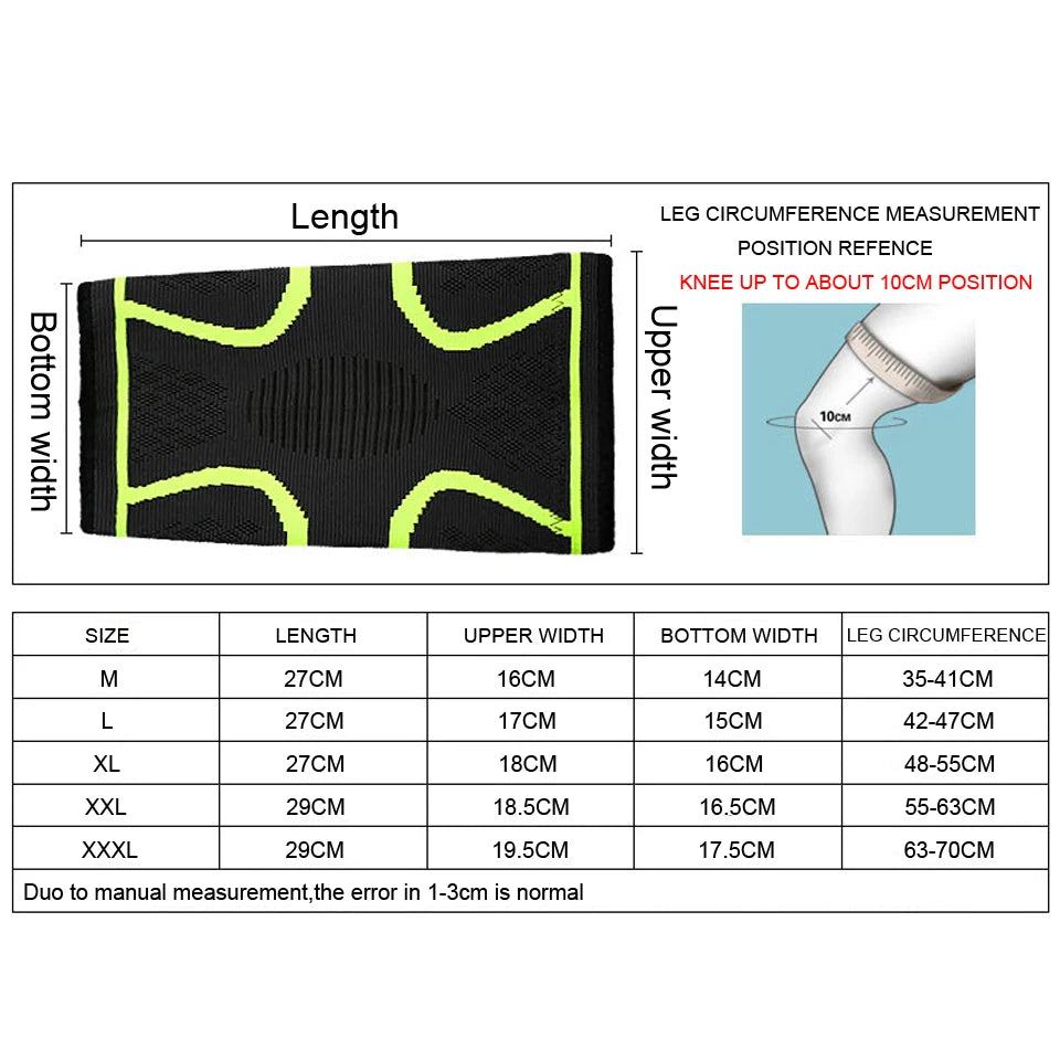 1 STUKS Fitness Hardlopen Fietsen Knie Ondersteuning Braces Elastische Nylon Sport Compressie Kniebeschermer Mouw voor Basketbal Volleybal