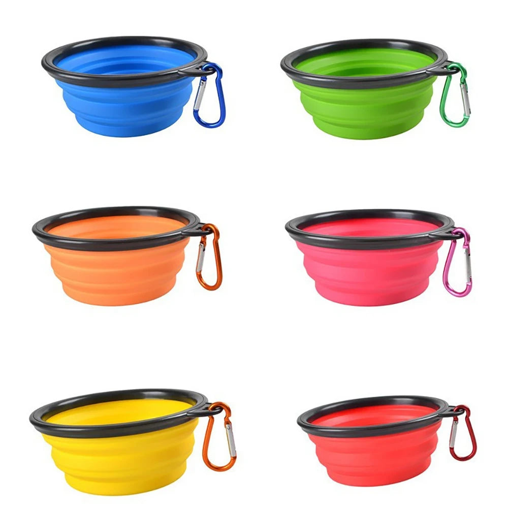 350/1000ml Grote opvouwbare siliconen voerbak voor buiten, draagbare waterbak voor honden, puppyvoer, opvouwbare voerbak voor huisdieren, speelgoed