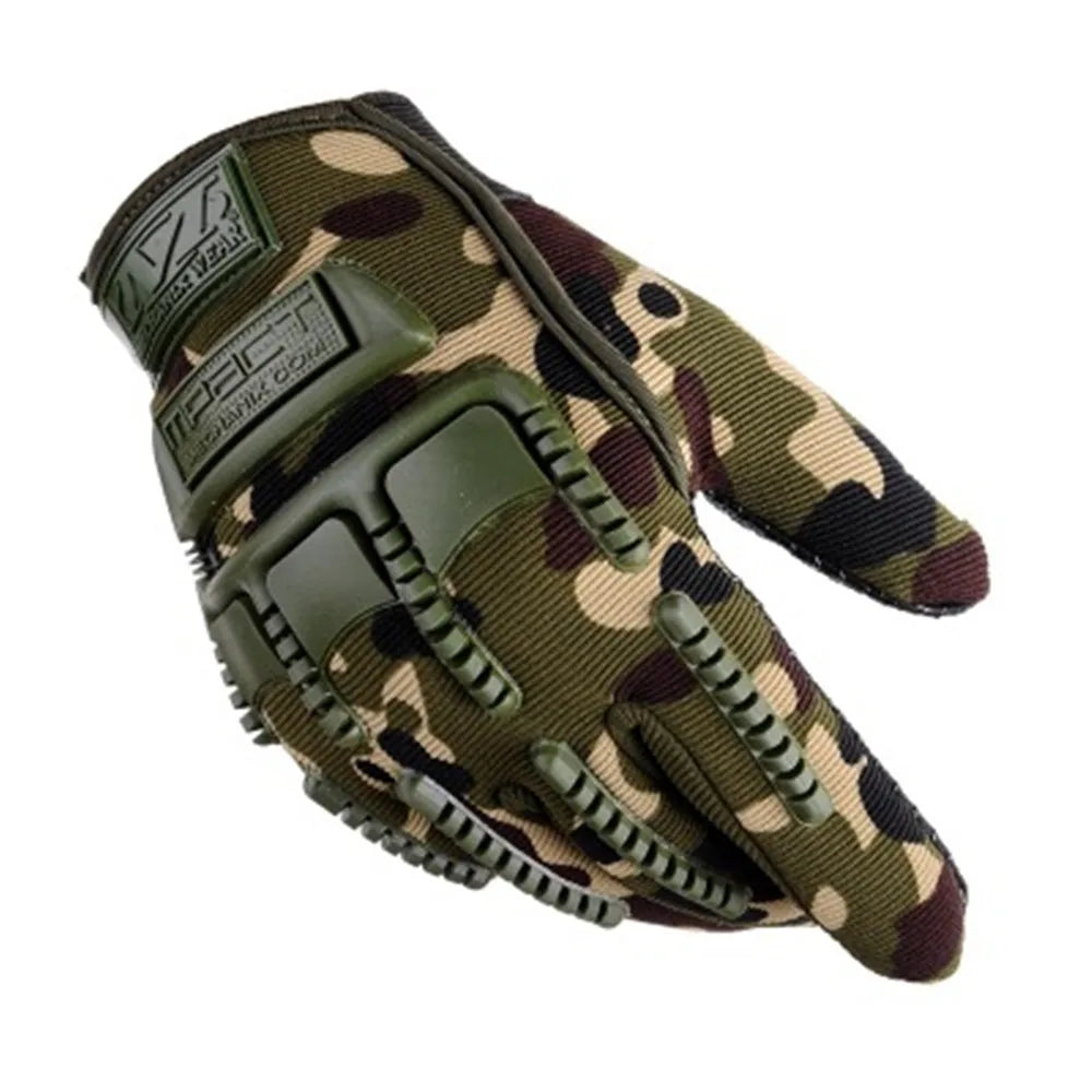 Fly Fishing Gloves, Camouflage Waterproof Anti-Slip Breathable Glove, Full Finger Durable Fishing Cycling Glove
