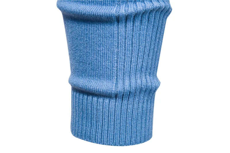 Winter Men's Turtleneck Sweater Casual Solid Colour Warm Pullover High Quality Slim Neck Long Sleeve Sweater For Men