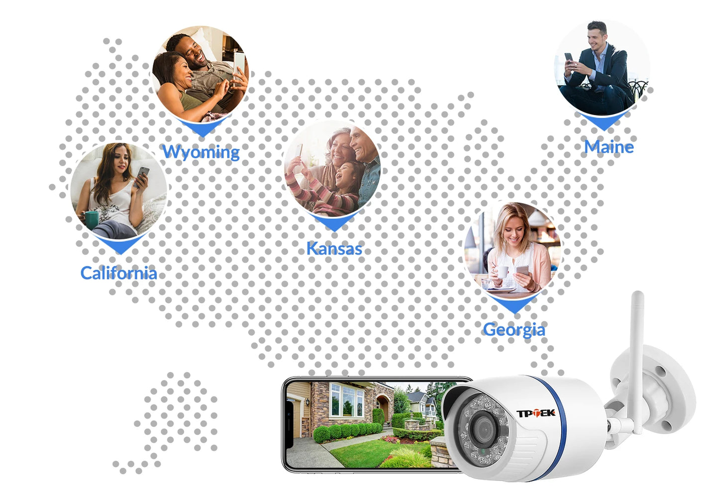 4MP 1080P IP-camera Buiten WiFi Beveiligingscamera voor Thuis Draadloze Bewaking Wi-Fi Bullet Waterdichte IP Video HD Camera CamHi Cam