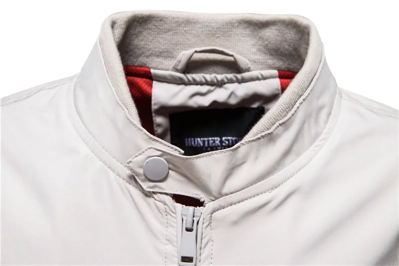Solid Colour Baseball Jacket Men's Casual Stand Collar Bomber Men's Jackets Autumn High Quality Slim Fit Jackets for Men