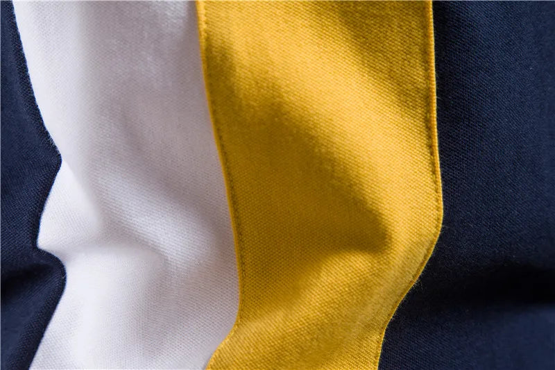 100% katoenen poloshirt met badge-borduurwerk voor heren, korte mouwen, patchwork herenpolo's, zomerkleding van kwaliteitsmerken voor heren
