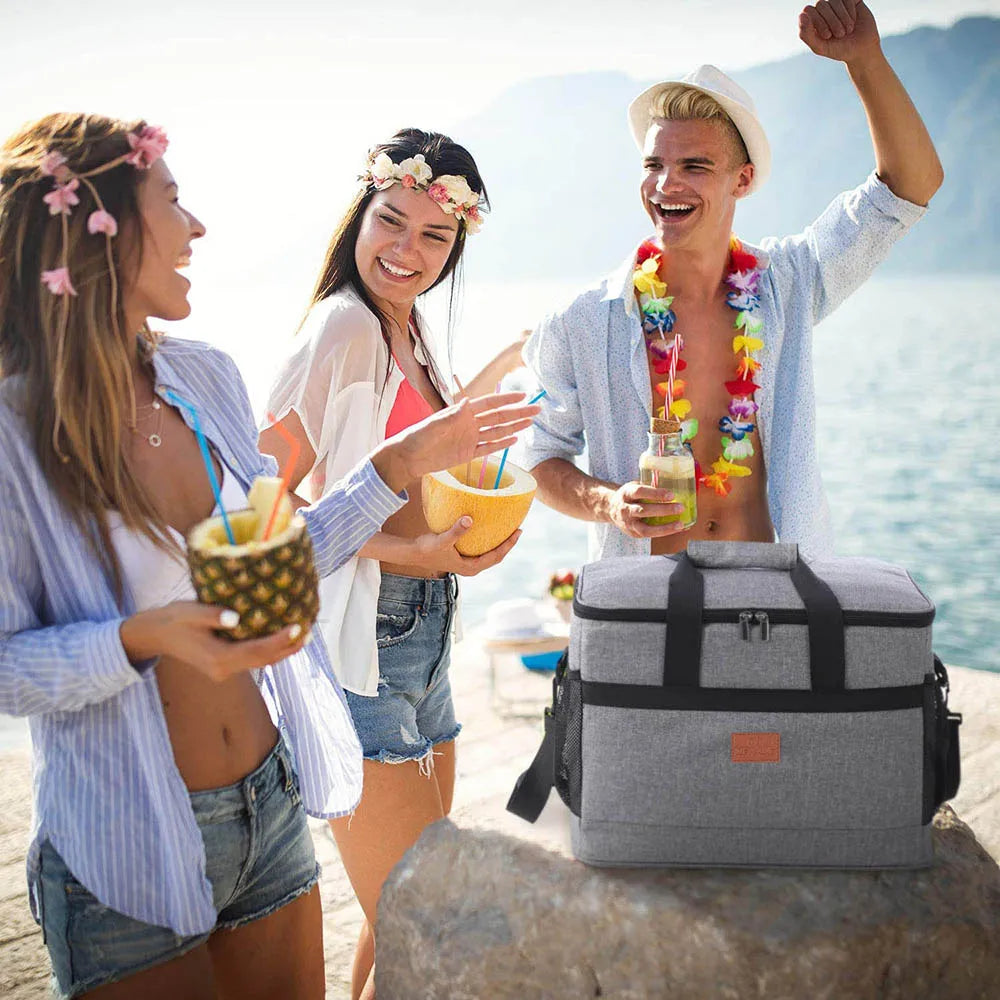 32L zachte koeltas met harde voering, grote geïsoleerde picknicklunchzak, koelbox voor kamperen, barbecueën, familie- en buitenactiviteiten