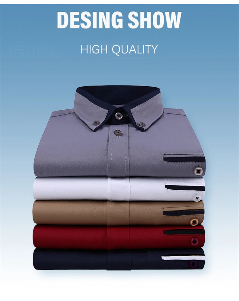 Summer Business Shirt Men Short Sleeves Button Up Shirt Turn-down Collar Casual Shirts Men's Clothing Plus Size 5XL