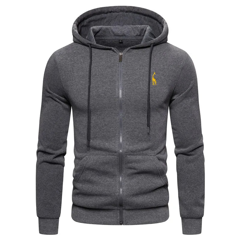 2021 neue Herbst Winter Baumwolle Hoodied Herren Sweatshirts Solide Hoody Fleece Dicken Hoodies Männer Sportswear Zipper Sweatshirts Männer
