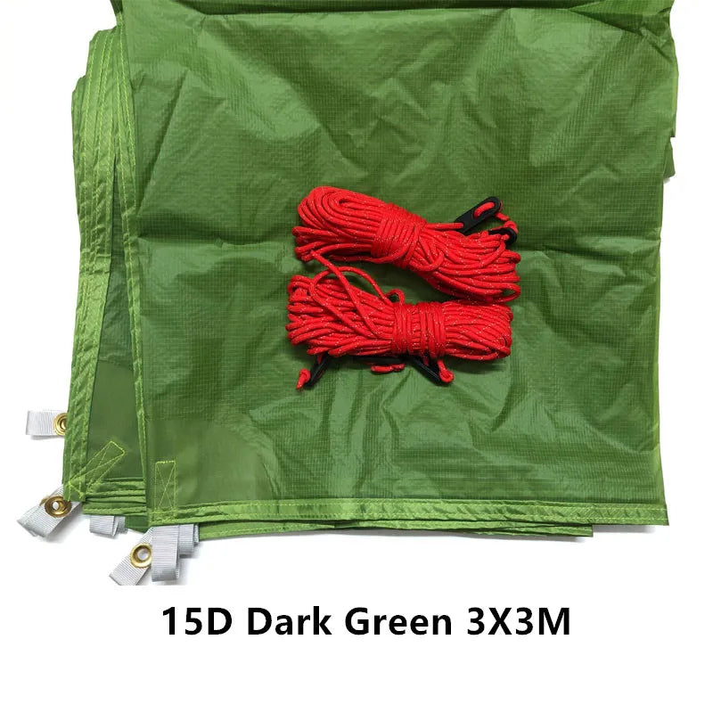 FLAME'S CREED 3*3M 4*3M 5*3M 15D Nylon Silicone Coating High Quality Outdoor Caming Tent Tarp