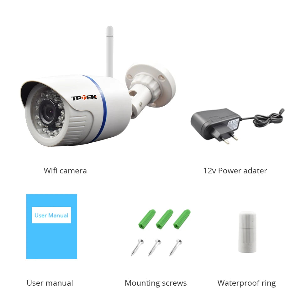 4MP 1080P IP-camera Buiten WiFi Beveiligingscamera voor Thuis Draadloze Bewaking Wi-Fi Bullet Waterdichte IP Video HD Camera CamHi Cam