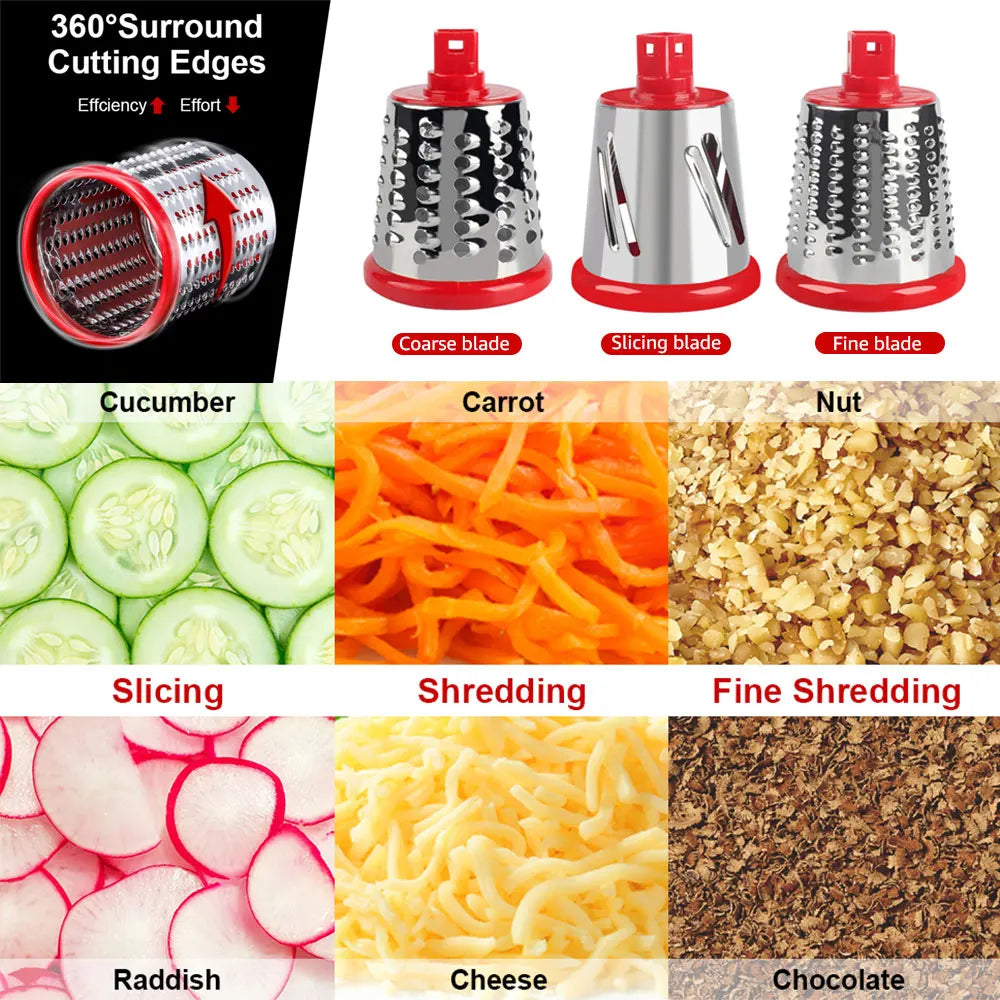 Manual Vegetable Cutter Slicer Kitchen Accessories Multifunctional Round Rotate Mandoline Slicer Potato Cheese Kitchen Gadgets