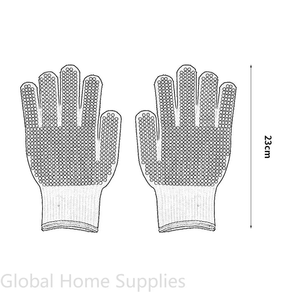 1 Pair Barbecue Anti-scald Gloves Heat Resistant BBQ Oven Gloves Kitchen Fireproof Anti-slip Gloves For Cooking