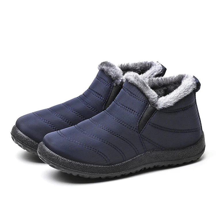Men's Winter Waterproof Warm Fur Shoes Comfortable Sneakers Male Slip-On Shoes
