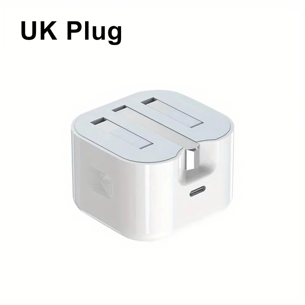 UK USB C Charger For iPhone 15 14 13 Pro QC3.0 Quick Charge PD 25W Type C Fast Charging Travel Wall Charger Power Adapter