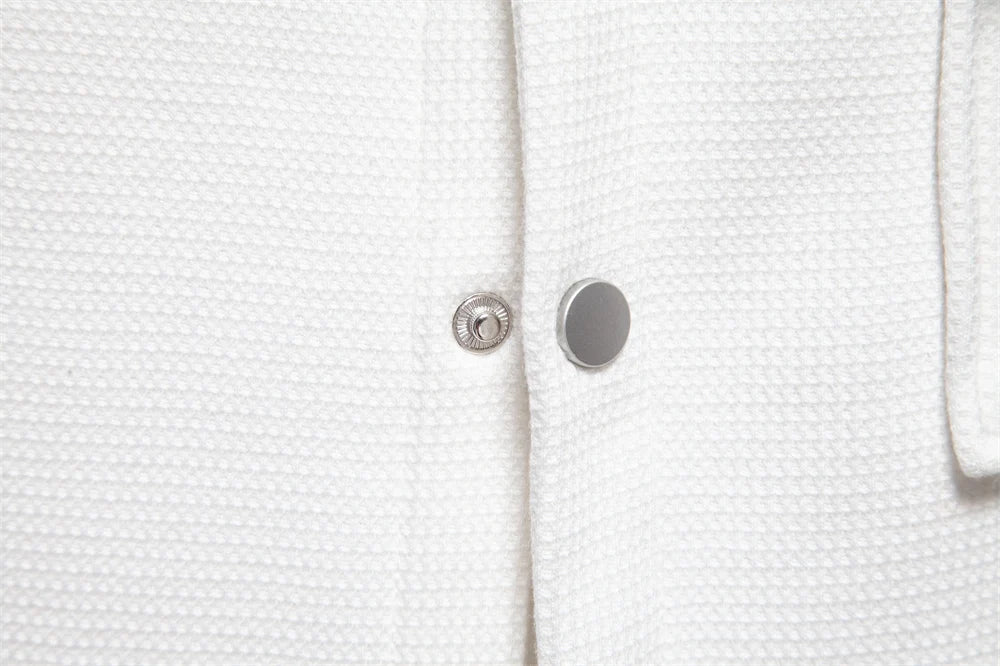 Herrenjacke mit Waffel-Fleece-Futter, dick, warm, mit Tasche, Knopfleiste, Stehkragen, Oberbekleidung, Winterjacken, Mäntel für Herren