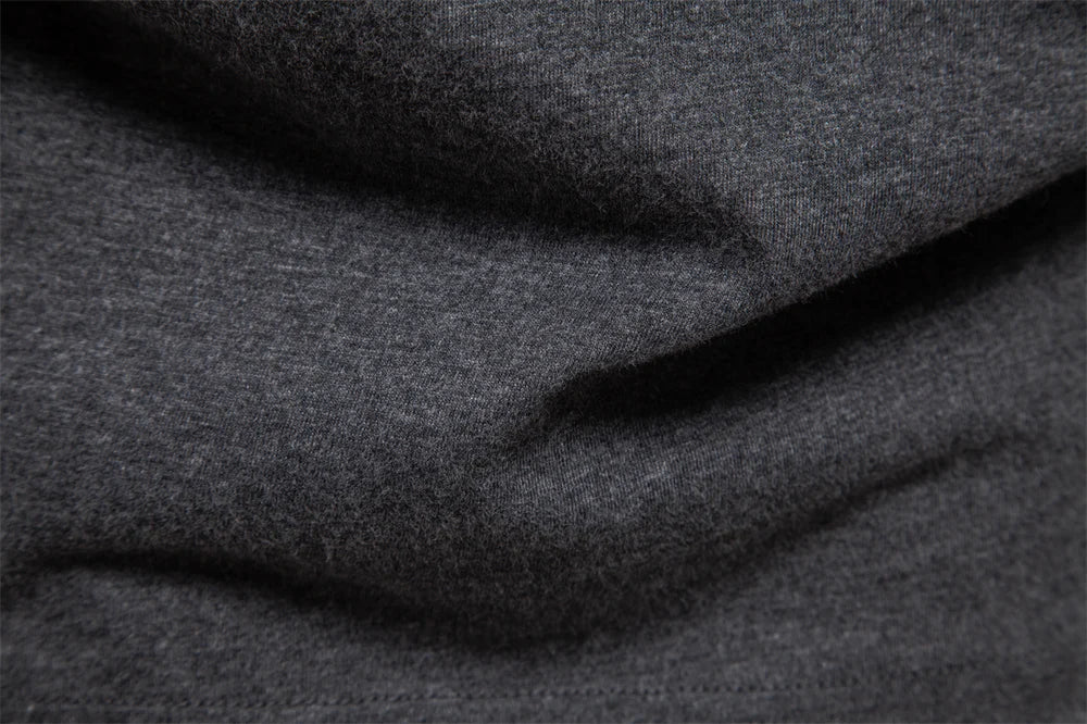 Men's Henley Collar Casual T-Shirt Solid Colour Long Sleeve Autumn Fashion High Quality 100% Cotton Male T-Shirts