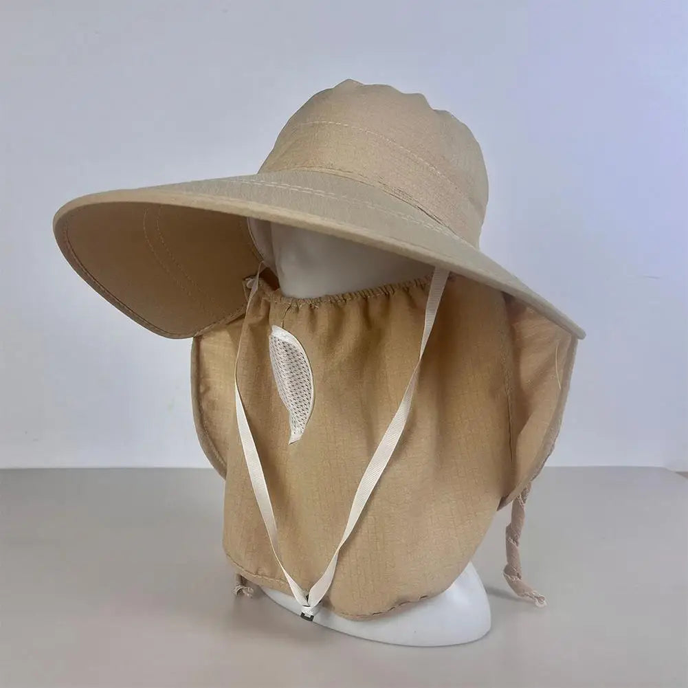 Summer Quick Dryng UV Protection Fisherman Cap Face Neck Cover Outdoor Fishing Cycling Removable Men Visor Hat Women Bucket Hat